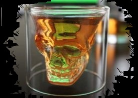 Top Halloween Skull Shot Glass