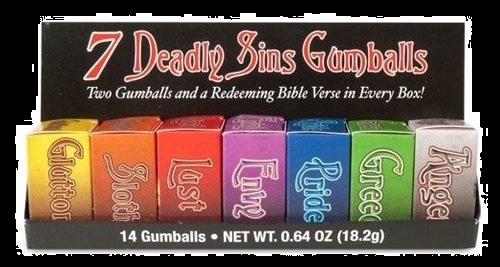 Top Halloween Gum Seven Deadly Sins Gumballs